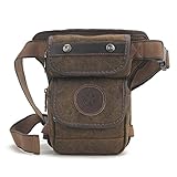 Shubb Canvas Tactical Drop Leg Bag Pack Fanny Bag Pack for Men and Women LL04
