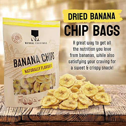 Healthy Banana Chips Dried Slices 12 Pack Bags of Dried Banana