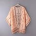Toraway Cardigan, Women Boho Printed Chiffon Loose Kimono Cardigan Tops Blouse Pink