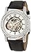 Akribos XXIV Women's AKR475BK Open Heart Skeleton Automatic Dress Watch