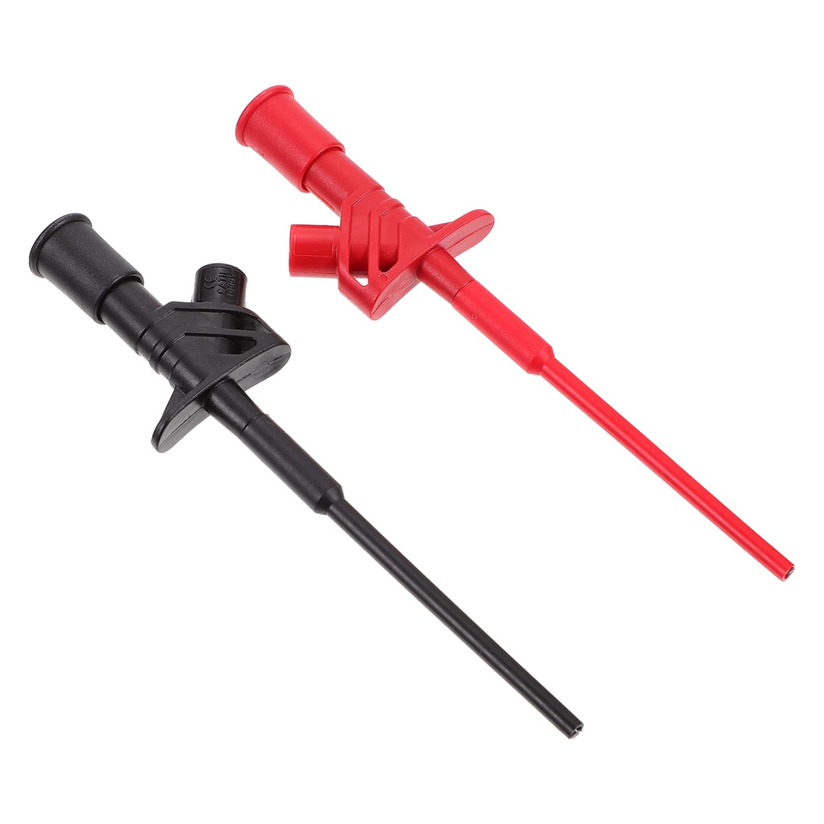 2pcs Insulated Probe Tool Part Red/Professional Inspection Piercing Insulation and Multimeter Fittings with Black Wire Hook Rapid Automotive Multimeters Voltage