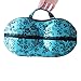 Sunward Polka Dot Floral Protect Bra Underwear Lingerie Case Travel Storage Bag (Blue floral)