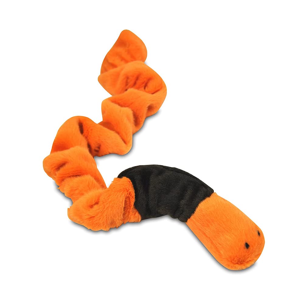 P.L.A.Y. Bugging Out Erwin the Earthworm Dog Toy with Squeaker – Durable Eco-Friendly Pet Toy – Double Stitched, Machine Washable, Made from Recycled Bottles, Safe & Soft Plush