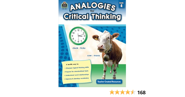 amazon com analogies for critical thinking grade 4 from teacher created resources 9781420631678 foster m ed ruth books