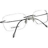 Circleperson Rimless Titanium Eyeglass frames Men Hingeless Light weight 55-18-140