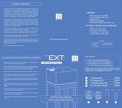 Innovative Marine Nuvo EXT - Micro 30 Long - External Overflow Aquarium (Tank with APS Stand)