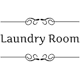 Bestjybt DIY Removable Washroom Toilet Bathroom WC Sign Door Accessories Wall Sticker Home Decor (Laundry Room)