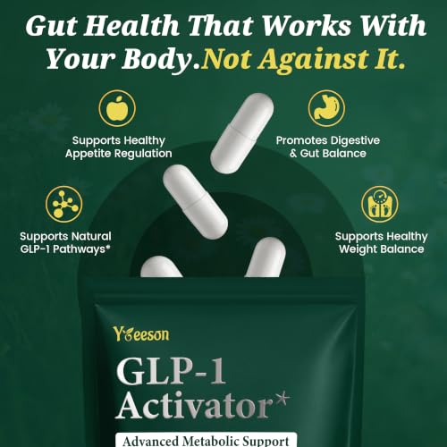 GLP-1 for Weight Loss Supplement, Appetite Suppressant for Weight Loss Caps | With Berberine, Akkermansia, Gymnema, EGCG & more, Carb Blocker Weight Loss Supplement for Women & Men, 90 Capsules