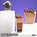 Ilyapa 2oz Plastic Dessert Cups - 100 Pack Mini Dessert Cups with Spoons - Clear Reusable Small Appetizer Cup for Cheesecake Shooters, Chocolate Mousse - Party and Catering Supplies - Square Gold