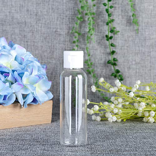 Bekith 2 oz Clear Plastic Empty Bottles Travel Containers with Flip Cap