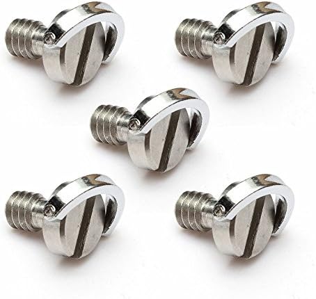 ROZOER 1/4"-20 D-Ring Camera Tripod Screws for Quick Release Plates Camera DSLR Rigs (Pack of 5)