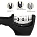 Kitchen Knife Sharpener with Handle, Portable 3 Stage Diamond Knife Sharpening Tool for Ceramic, Straight, Fruit, Pocket, Boning, Folding and Chef Knives