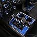 Cab Gear Shift and Cup Holder Decorative Sheet Kit Interior Accessories for Ford F150 2016 2017 (Blue)