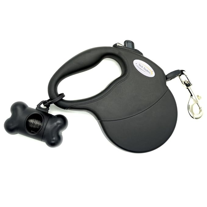 Dog Lead Retractable,5M Extendable Dog/Pet Leads/Leash with Waste Bag Dispenser and Poop Bags