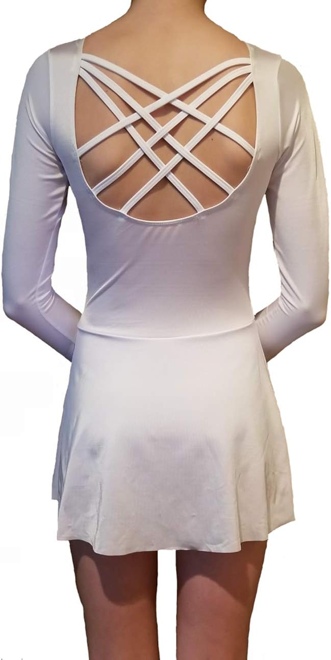 Ice Figure Skating Dance Practice Dress Girls: Clothing