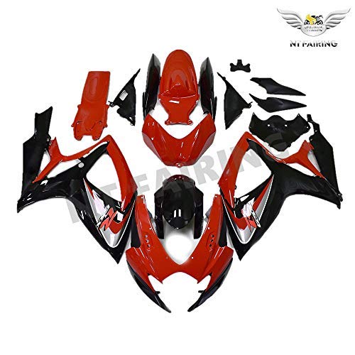 NT FAIRING Red Black Injection Mold Fairing kits Fit for Suzuki 2006 2007 GSXR 600 750 K6 GSX-R600 Aftermarket Painted ABS Plastic Motorcycle Bodywork