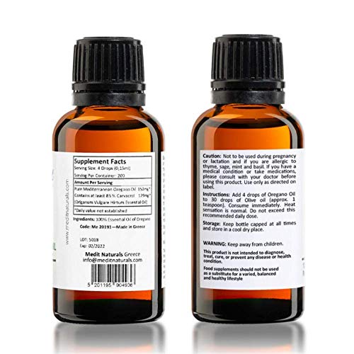 Oregano Oil 100 Undiluted. 85 Carvacrol Non GMO Oregano Essential Oil