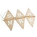 Pixnor 6 pcs Vintage Affair MR and MRS Hessian Burlap Bunting Wedding or Party Decoration Banner Brown