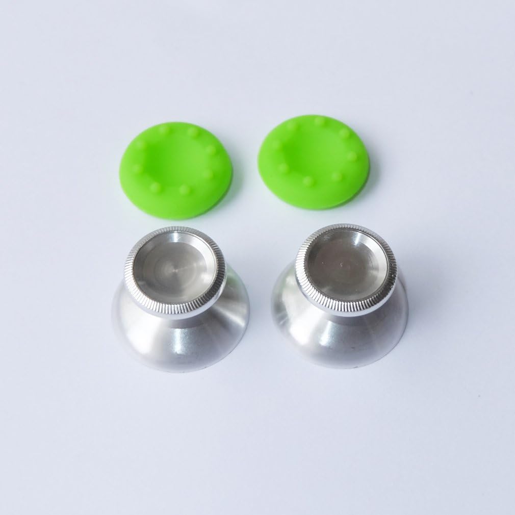 Senfer Custom Aluminum Alloy Thumbstick Analog Stick Grips for Xbox 360 Controller-Silver