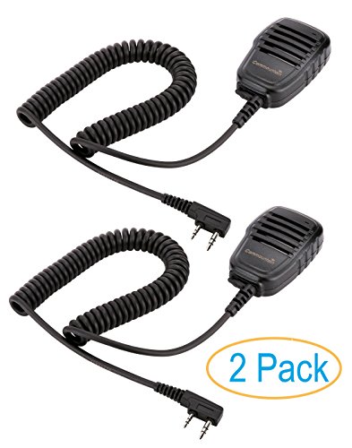 2 Pack Compact Speaker Mic with Kevlar Reinforced Cable for Baofeng Radio BF-F8HP BF-F9 UV-82 UV-82HP UV-82C UV-5R UV-5R5 UV-5RA UV-5RE UV-5X3 V2+ and TYT Wouxun Kenwood Radio, Speaker Microphone - Thumbnail 6