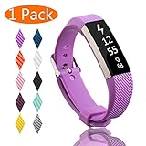 KingAcc Fitbit Alta HR Bands, Fitbit Alta Bands, Silicone Replacement Band for Fitbit Alta HR, Fitbit Alta, With Metal Buckle Wristband Strap Women Men Large Small