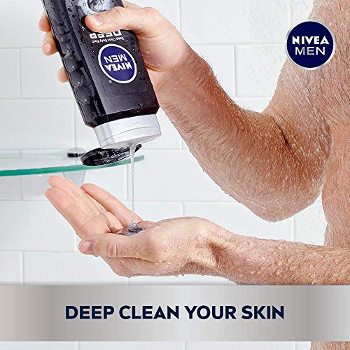 NIVEA MEN DEEP Active Clean Body Wash Vanilla Bourbon Scent with