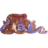 Novelty Sea Octopus Hair Clip,Peculiar Acetate Claw Clips,Cute Octopus Hair Clips for Women,Brown