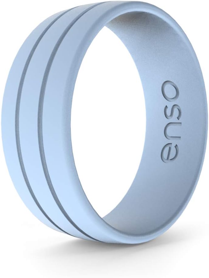 Enso Rings Ultralite Silicone Wedding Ring – Men’s Hypoallergenic Wedding Band – Comfortable Band for Active Lifestyle - Medical Grade Silicone – 1.27mm Thick Band