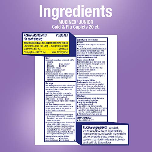 Nasal Decongestant, Cough Suppressant & Expectorant, Mucinex Junior