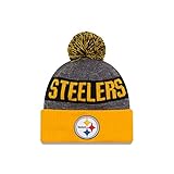 Men's New Era Pittsburgh Steelers 2016 Classic Sport Knit Hat Heather Grey Size One Size