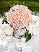 Artificial Flowers Rose Bouquet - 2 Pack Fake Flowers Silk Plastic Artificial White Roses 18 Heads Bridal Wedding Bouquet for Home Garden Party Wedding Decoration