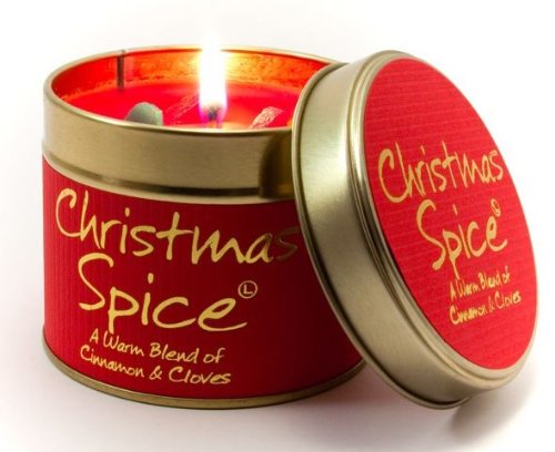 Lily Flame Scented Candle in a Presentation Tin - Christmas Spice — image 1