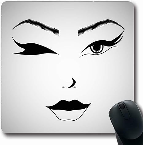 Mousepads Style Eye Outline Sketch Cute Young Wink Sexy Amazon Co Uk Electronics