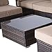 Outsunny 9pc Outdoor Patio Rattan Wicker Sofa Sectional & Chaise Lounge Furniture Set - Desert Sand