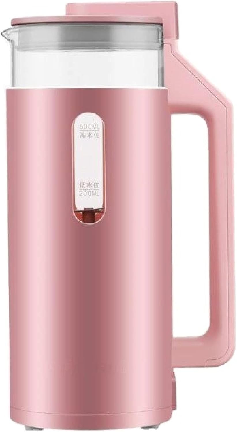 Soybean Milk Machine Multifunction Cytoderm Breaking Machine Filter free Automatic Heating Soy milk Maker Portable Blender,Pink