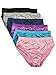 Underwear Women 6 Pack Satin Panties Set Bikini from S to Plus Size (L)