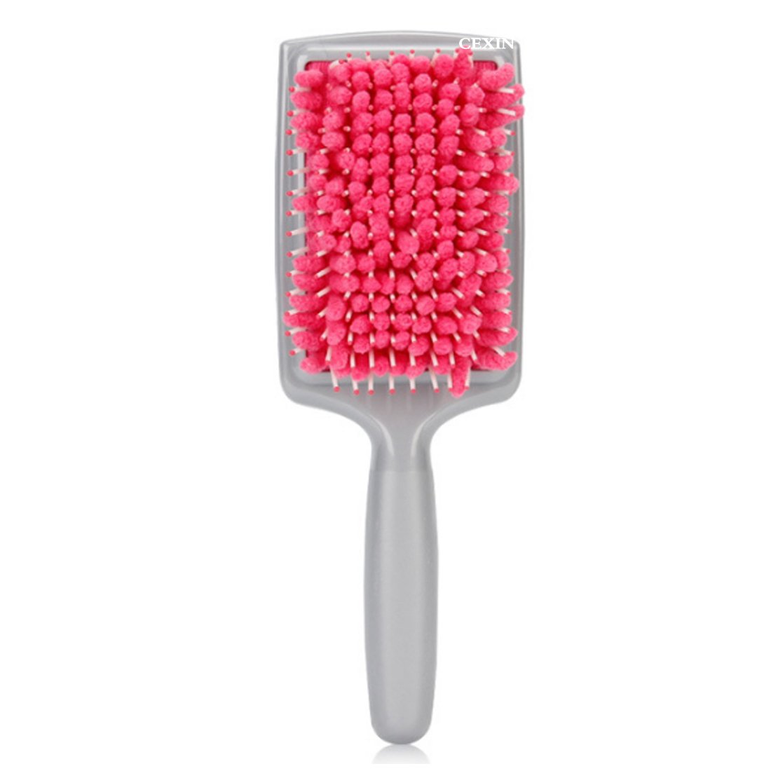 Professional Quick Drying Massage Detangling Microfiber Towel Comb Hair Brush (pink)