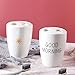 Airmoon Mini Ceramics Handmade Couple Toothbrush Holder Stand for Bathroom Vanity Countertops, Goog Morning, Versatile (Good Morning)…