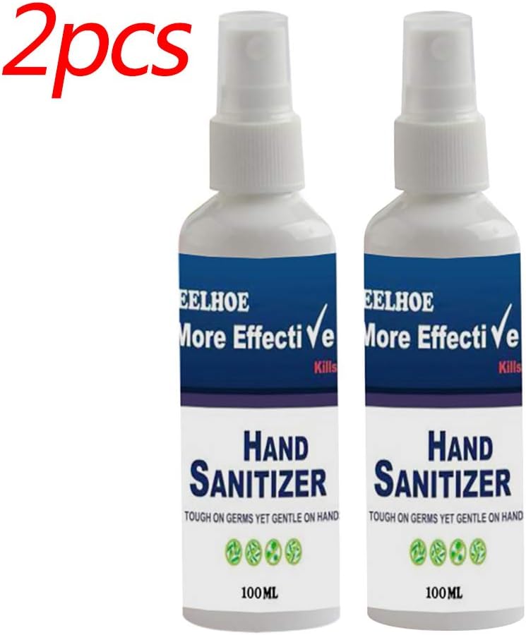 (in Stock) Hand Sanitizer Spray Pocket Size Hand Sanitizer Gel Travel Hand Wash Soap Bacteriostatic Portable Mini 24 Hour Defense Cleaner for Adults/Kids (2PCS 100ml)
