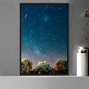 signwin Framed Canvas Wall Art Night View Landscape...