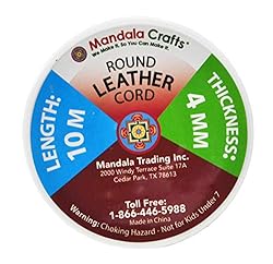 Mandala Crafts Round Cowhide Genuine Leather String