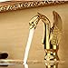 Rozin Swan Design Single Hole Bathroom Basin Faucet One Lever Vanity Sink Mixer Tap Gold Polished