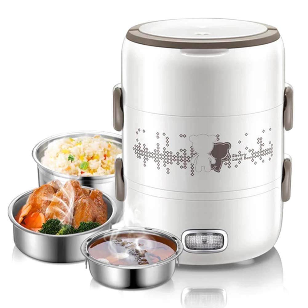 ROYWY Fiambrera Electrica 220V Portátiles Bandeja Extraíble Acero ...