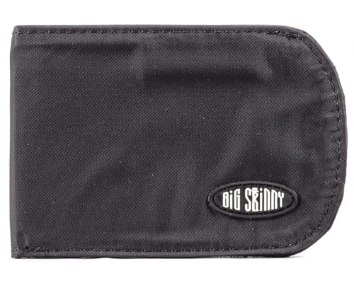 Big Skinny Men's Curve Bi-Fold Slim Wallet, Holds Up to 20 Cards, Black