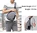 Casual Canvas Backpack Crossbody Travel Sling Bag Shoulder Chest Bag (Grey)