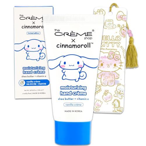 The Creme Shop x Cinnamoroll Hand Lotion Pack - Bundle with 1.69 Oz The Creme Shop x Cinnamoroll Lotion Scent Vanilla Creme Plus Bookmark | Sanrio Lotion Set