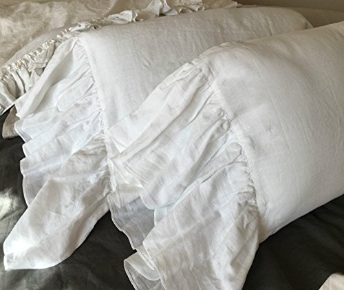 Amazon Com A Pair Of White Linen Pillow Covers With Mermaid Long