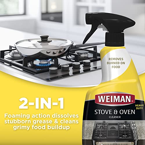 Weiman Heavy Duty Stove and Oven Cleaner and Degreaser for Glass