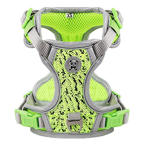 Pet Adjustable Outdoor Pet Vest Pet Cat Dog Puppy Cat Corduroy Mesh Vest Leash Chest Straps Belt Adjustable for Dog Training - Best Pet Supplies (XS,Bust :14.96-19.68in,Neck :5.9-13.38in, Green) - Thumbnail 3