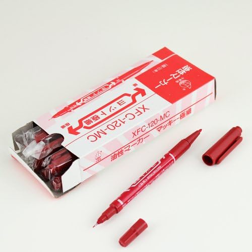 10pcs Red Color Tattoo Piercing Marking Pen Dual-tip Disposable Marker